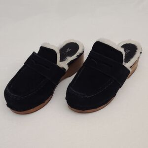 Frye Melody Shearling Suede Clog Size 9